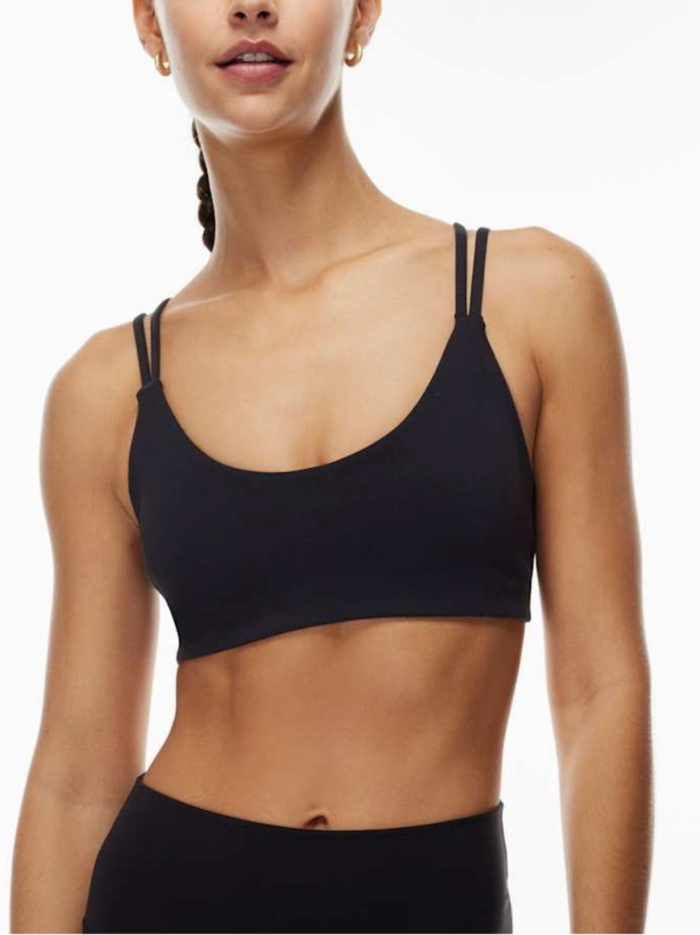 Aritzia Strappy Black Sports Bra